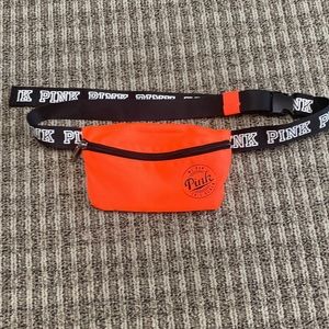 PINK VS neon orange fanny pack